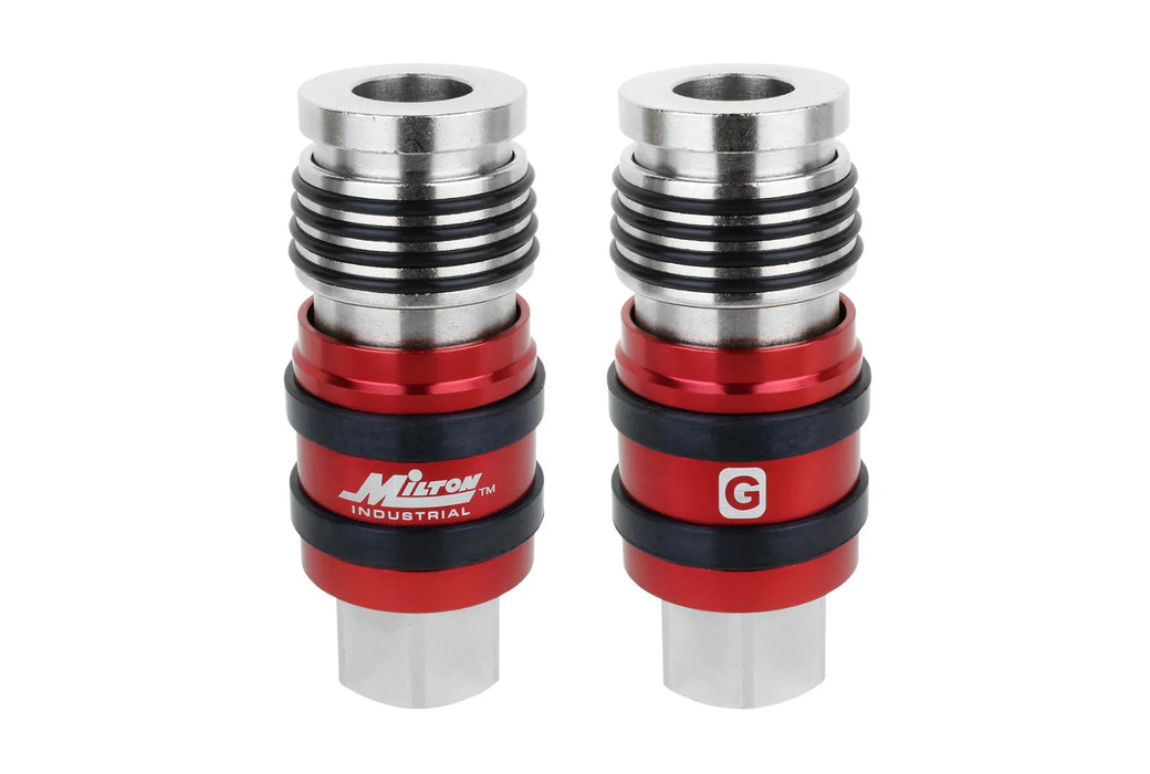 Milton 1774 G-Style Universal Safety Exhaust Industrial Coupler, 1/2" NPT x 1/2" Body Flow