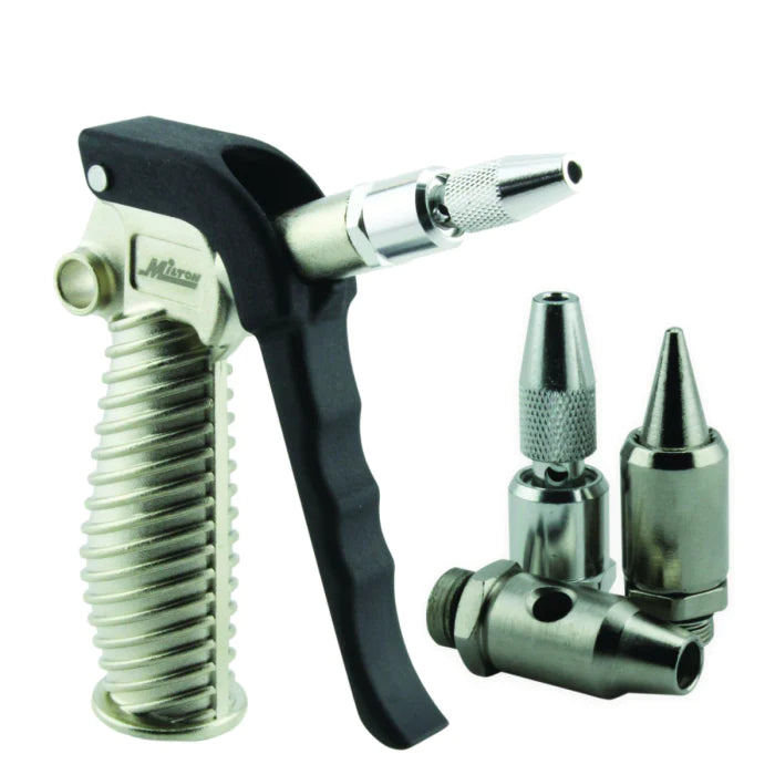 Zeeline 181-BD - Milton® Turbo Pistol Grip Blow Gun, Adjustable Nozzle Accessories, 42 CFM, 230 Max PSI