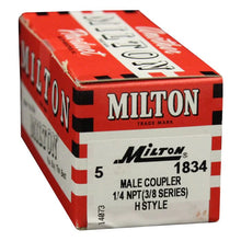 Load image into Gallery viewer, Milton 1834BK 1/4&quot; MNPT H-Style Coupler