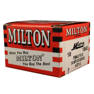 Milton 1840BK 1/4" FNPT H-Style Plug