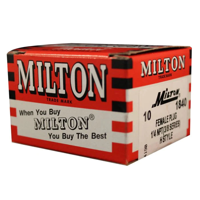 Milton 1840BK 1/4" FNPT H-Style Plug