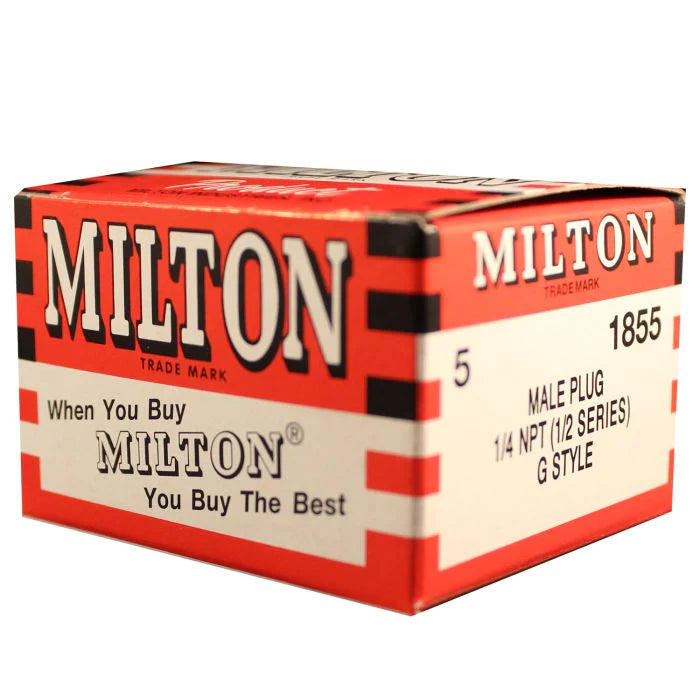 Milton 1855BK 1/4" MNPT G-Style Plug