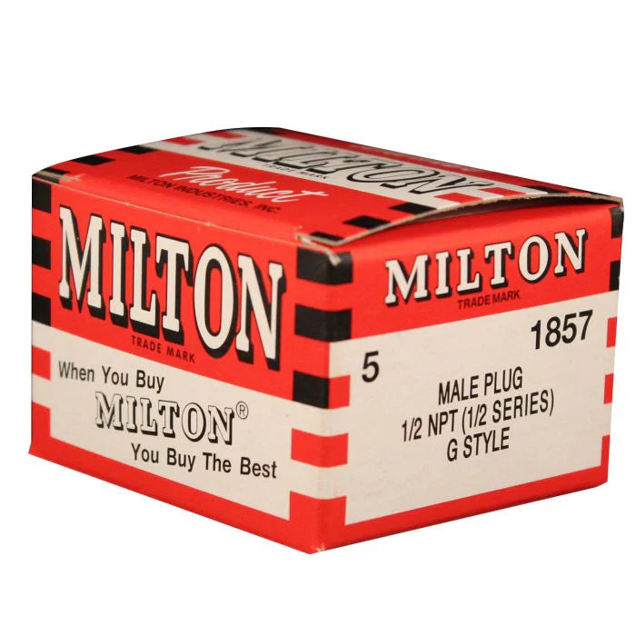 Milton 1857 1/2" MNPT G-Style Plug