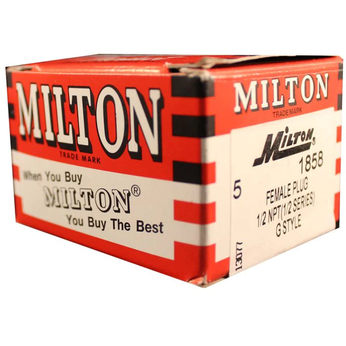 Milton 1858 1/2" FNPT G-Style Plug