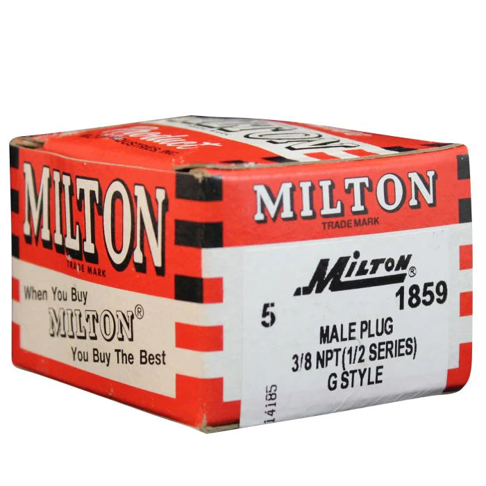 Milton 1859 3/8" MNPT G-Style Plug