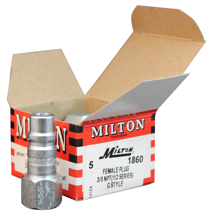 Milton 1860 3/8" FNPT G-Style Plug (Box of 5)