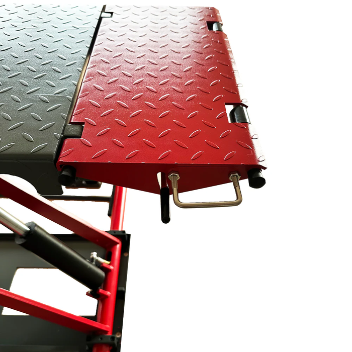 Katool KT-X77 Heavy Duty Mid-Rise Scissor Car Lift | 1 Unit | 7,000 lbs Capacity | 39.37" Max Height | 110V/60Hz/1PH | Mobile Kit Included | CE Certified | For Cars, SUVs & Light Trucks