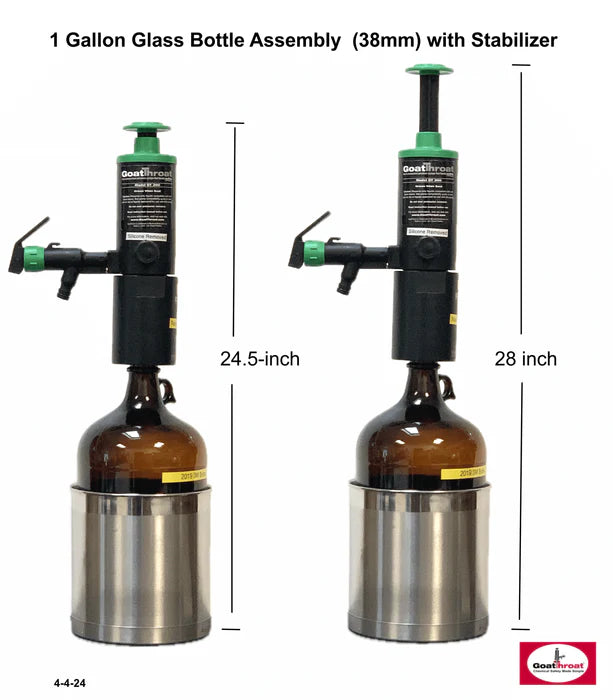 Goat Throat 38mm 1 Gallon Bottle EPDM Adapter for Drum Seal with SS Stabilizer GT2262652DE