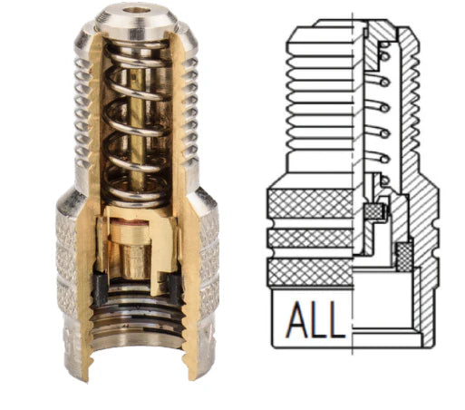 MT-RSR Alligator V2B Double Seal Flow Through Cap - Pack of 50 WG-V2B