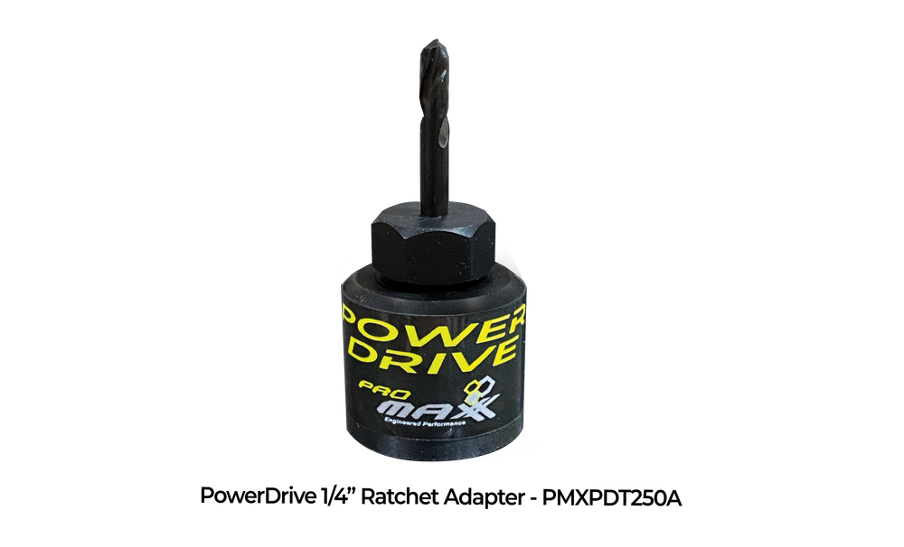 ProMAXX PMXPDT250 1/4” RATCHET DRILL SOCKET ADAPTER - POWERDRIVE THREADED BIT ADAPTER