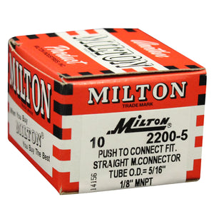 Milton 2200-5 1/8" MNPT 5/16" OD Push-to-Connect Tube Fitting (Box of 10)