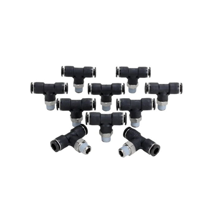 Milton  2204-1 1/8" MNPT 1/4" OD Push-to-Connect Swivel Branch Tee (Box of 10)