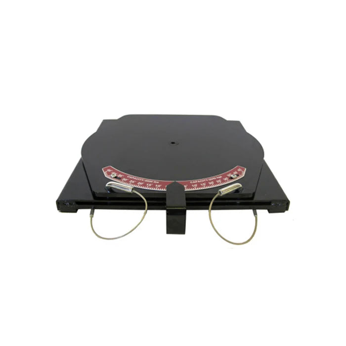 MT-RSR Black Powder Coated Mild Steel Turn Plate L14" x W14" x H1-1/2" With Pointer Set of 2 Plates 25-140PB