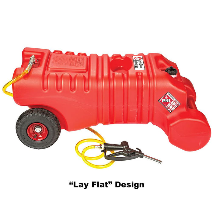 JohnDow FC-25PFC 25-Gallon Poly Portable Gas Caddy | 1 Unit | Gravity Flow | UN/DOT & Transport Canada Approved | Hand Siphon Pump Included | For Automotive, Marine, Landscape & Recreation