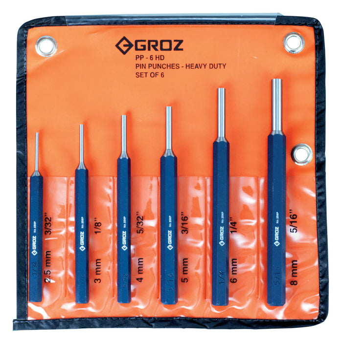 Groz Heavy Duty Pin Punch Set 25612