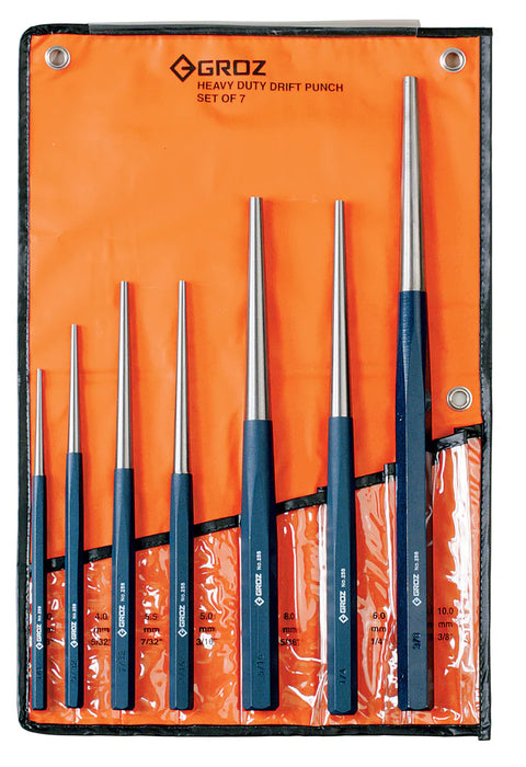 Groz Heavy Duty Drift Punch Set, (Pack of 7) 25809