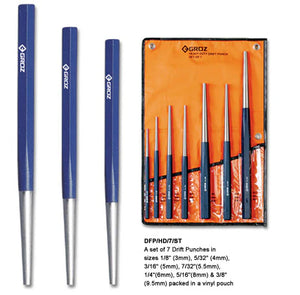 Groz Heavy Duty Drift Punch Set, (Pack of 7) 25809