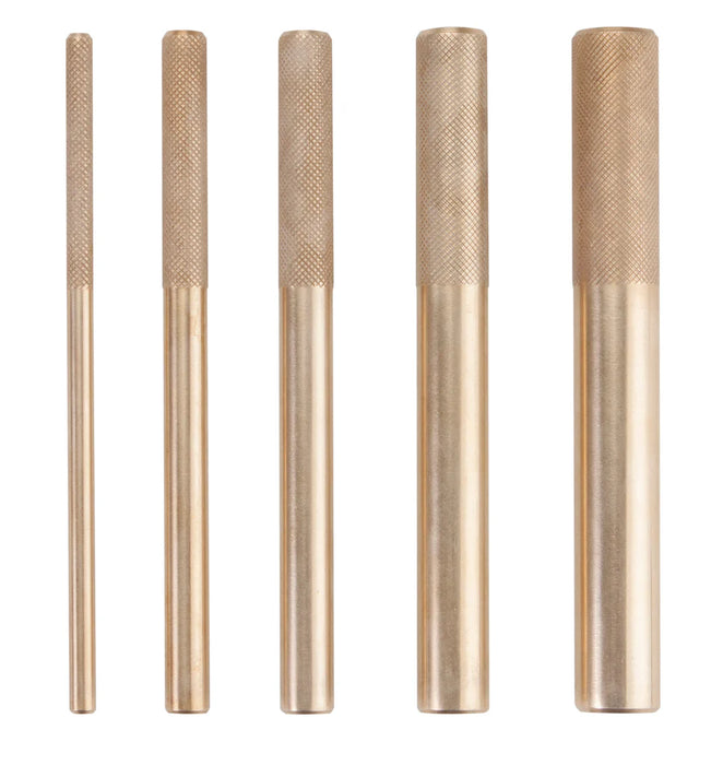 Groz Brass Drift 5 piece Punch Set, (Pack of 5) 25850