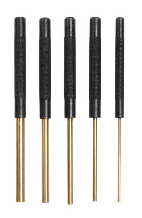 Groz Steel Drive Brass Pin Punch Set, (Pack of 5) 26758