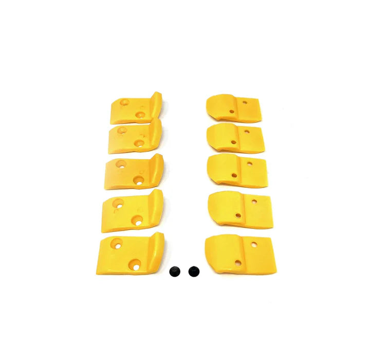 MT-RSR Yellow Rectangular Inserts for Leverless Head Hunter/Corghi - Pack of 10 2684Y