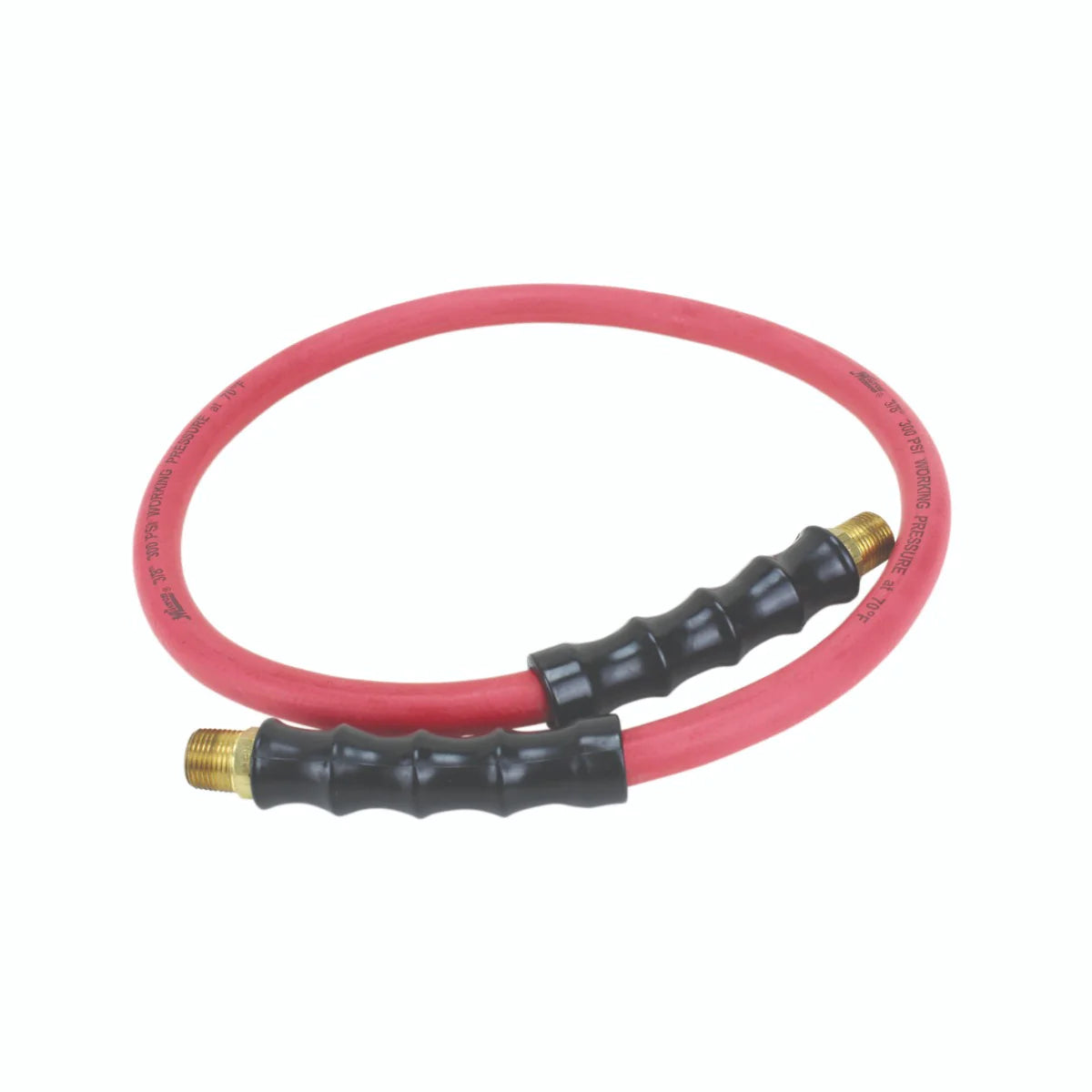 Milton 3 ft. L x 3/8 in. 300 PSI ID Hybrid EPDM Lead-In Air Hose (3/8 in. NPT Brass Fittings) 2770-3LH