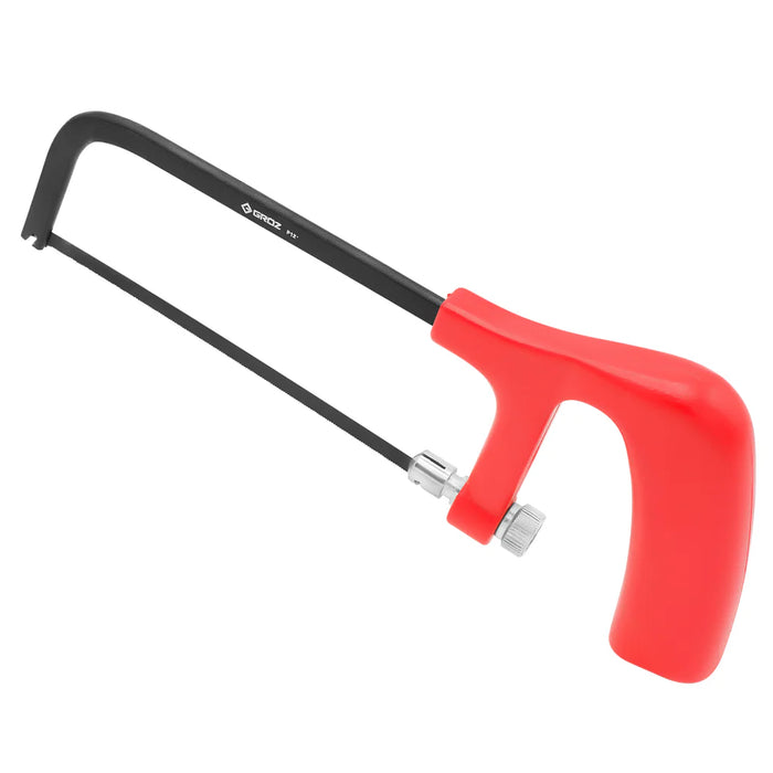 Groz Junior Hacksaw Frame, Red Handle with Black Frame 30100