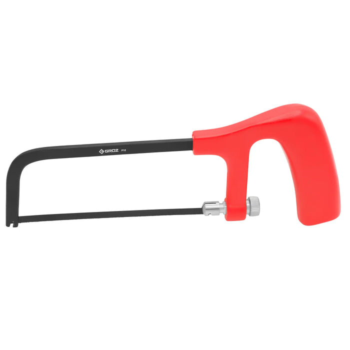 Groz Junior Hacksaw Frame, Red Handle with Black Frame 30100