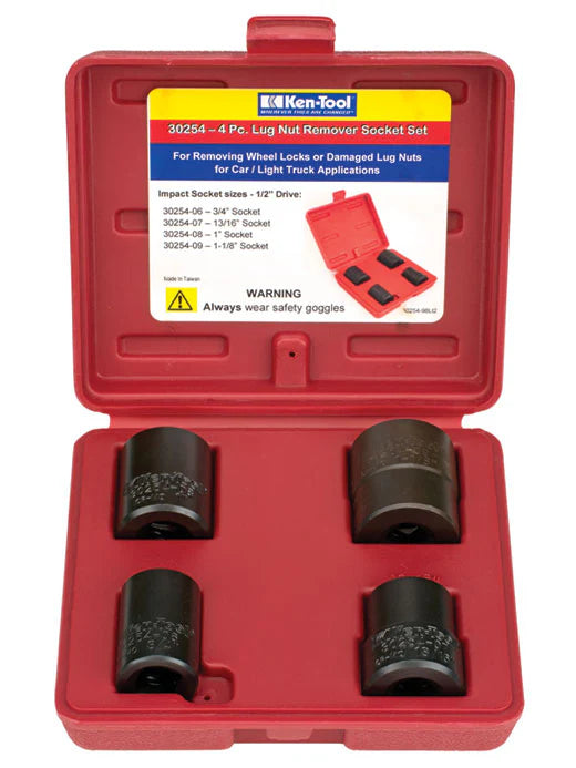 MT-RSR 4 Pc Lug Nut Remover Impact Socket Set KEN-30254