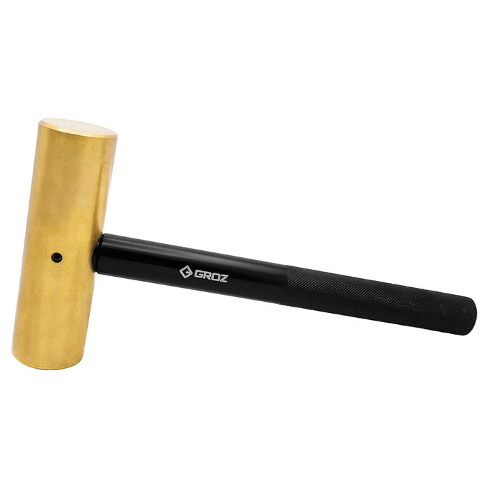 Groz Brass Hammer with Black Oxidized Aluminum Handle, 4 lb. 32494