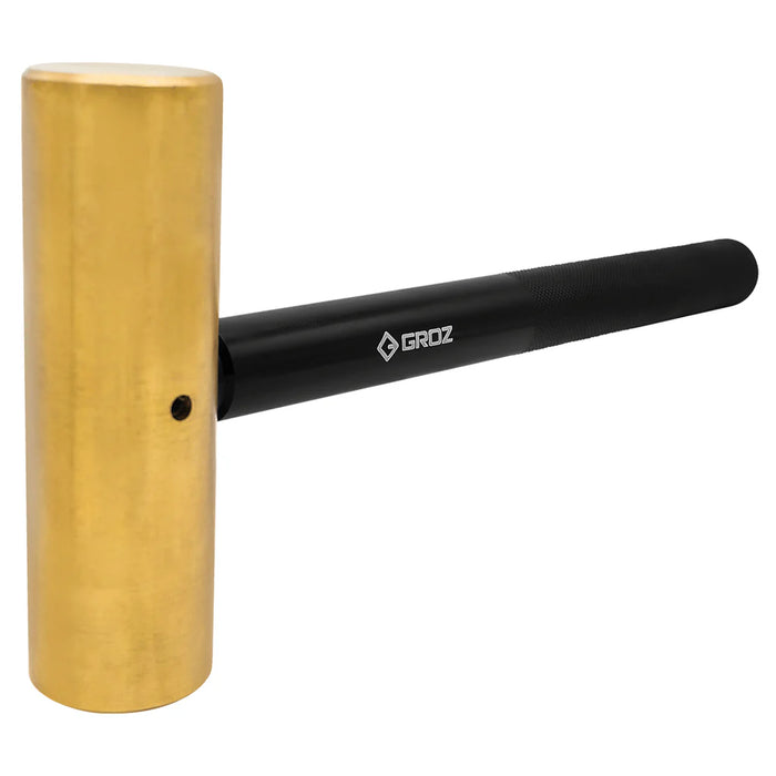 Groz Brass Hammer with Black Oxidized Aluminum Handle, 4 lb. 32494