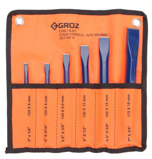 Groz Set of 6 Chisels - 5 x 1/4, (Pack of 6) 32830