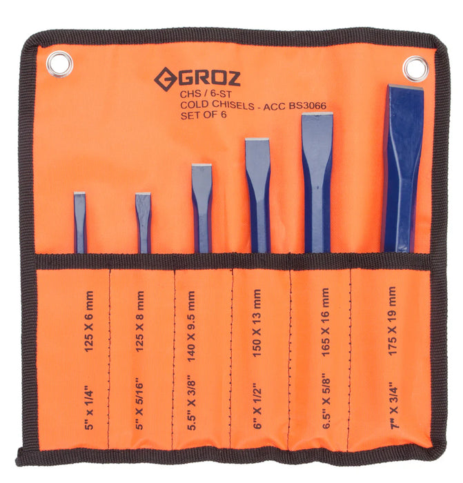 Groz Set of 6 Chisels - 5 x 1/4, (Pack of 6) 32830