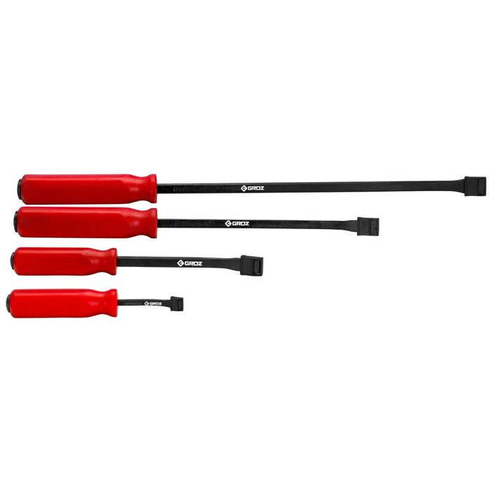 Groz 4 Piece Handled Pry Bar Set - 8", 12", 18", and 24" 33131