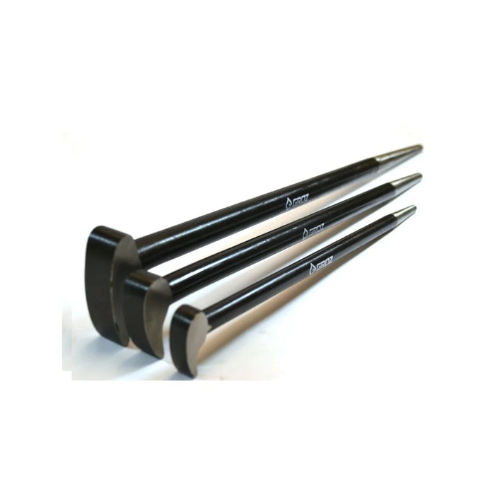 Groz Roll Head/Lady Foot Pry Bars Sets, 3 or 4 Piece Sets 33154