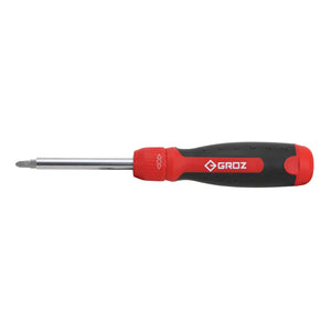 Groz Ratcheting Screwdriver with 7 Steel Interchangeable Bits 33713