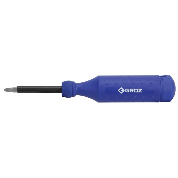 Groz 14-in-1 HVAC Screwdriver with 14 interchangeable steel bits 33714