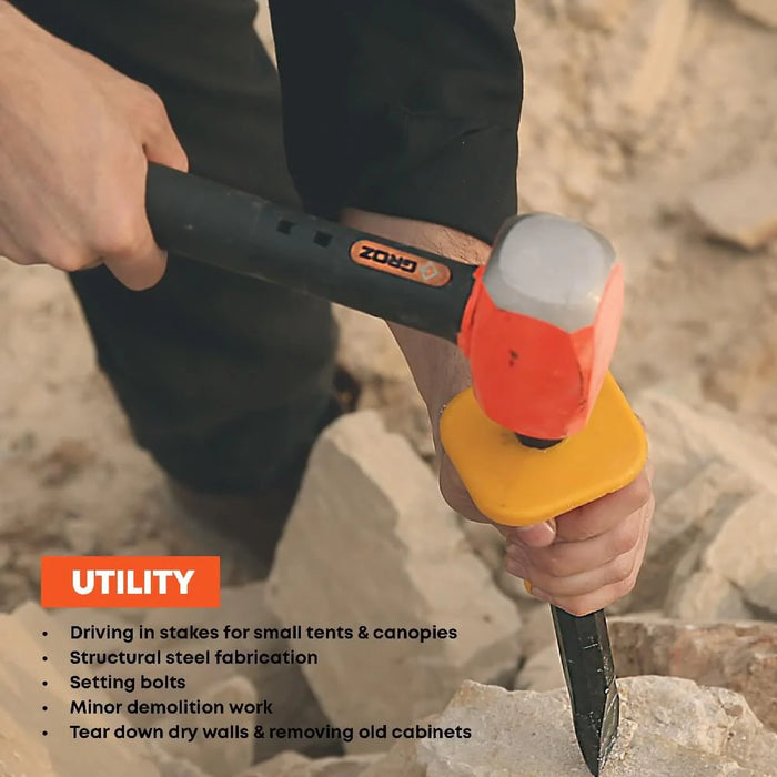 Groz 12" Indestructible Handle Club Hammer, 2.5 lb. 34500