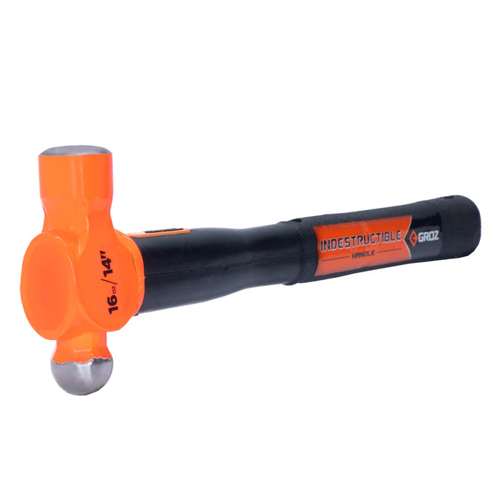 Groz 14" Indestructible Handle Ball Pein Hammer, 16 oz. 34538