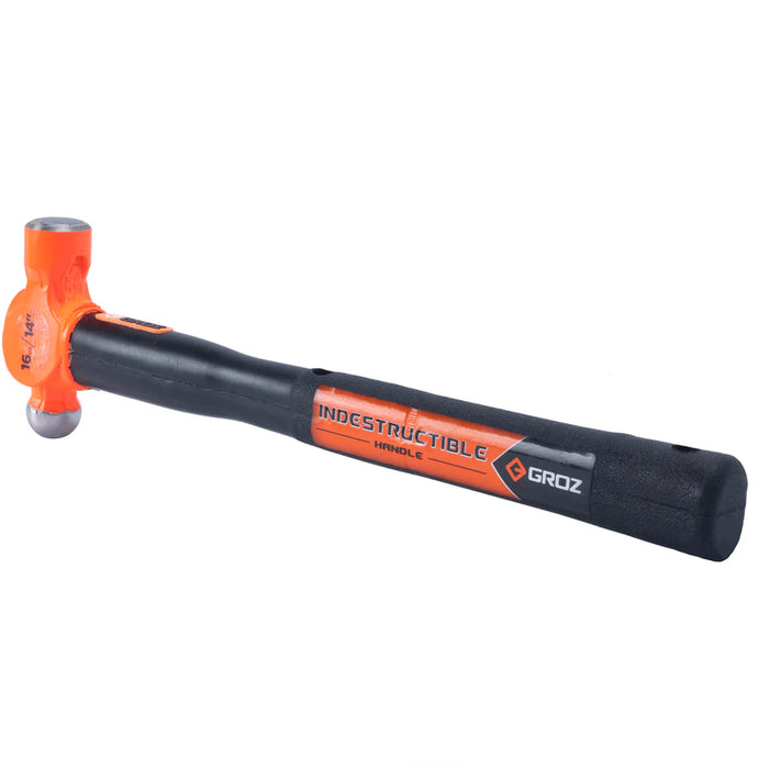 Groz 14" Indestructible Handle Ball Pein Hammer, 16 oz. 34538