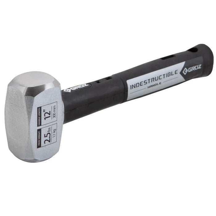 Groz 12" Indestructible Handle Club Hammer, Soft Face 30 HRC, 2.5 lb. 34550