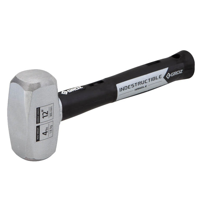 Groz 12" Indestructible Handle Club Hammer, 4 lb. Soft Face 30 HRC Head 34551
