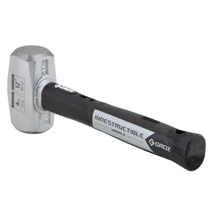 Groz 12" Indestructible Handle Club Hammer, 4 lb. Soft Face 30 HRC Head 34551