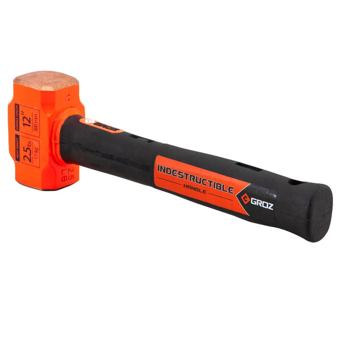 Groz 12" Indestructible Handle Copper Head Club Hammer, 2.5 lb. 34602
