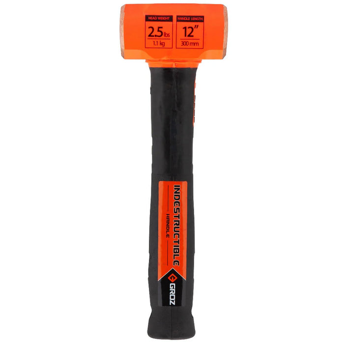 Groz 12" Indestructible Handle Copper Head Club Hammer, 2.5 lb. 34602