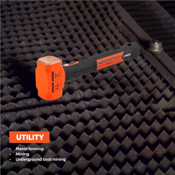 Groz 30" Indestructible Handle Copper Head Sledgehammer, 14 lb. 34611