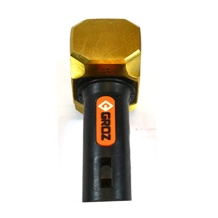 Groz 12" Indestructible Handle Brass Head Sledgehammer, 2.5 lb. 34700