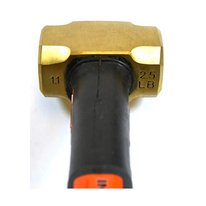 Groz 12" Indestructible Handle Brass Head Sledgehammer, 2.5 lb. 34700