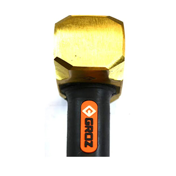 Groz 12" Indestructible Handle Brass Head Sledgehammer, 4 lb. Head 34702