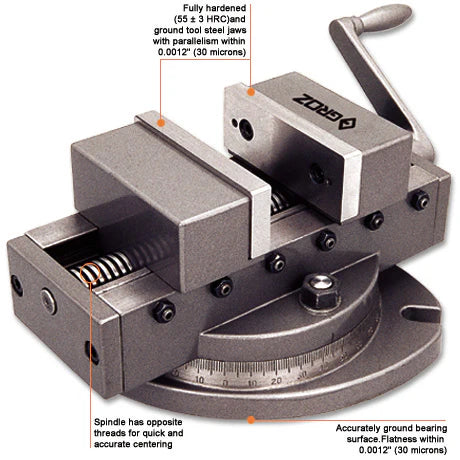 Groz 4" Precision Self Centering Vise 35040