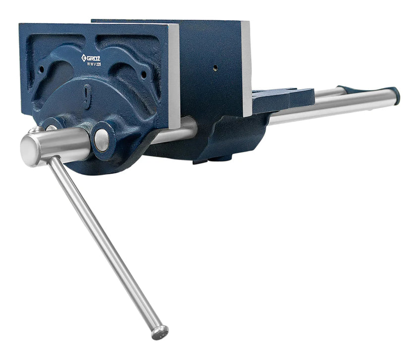 Groz Heavy Duty Woodworking Vise, 9", Plain Screw and “Toe-in” Feature 39002